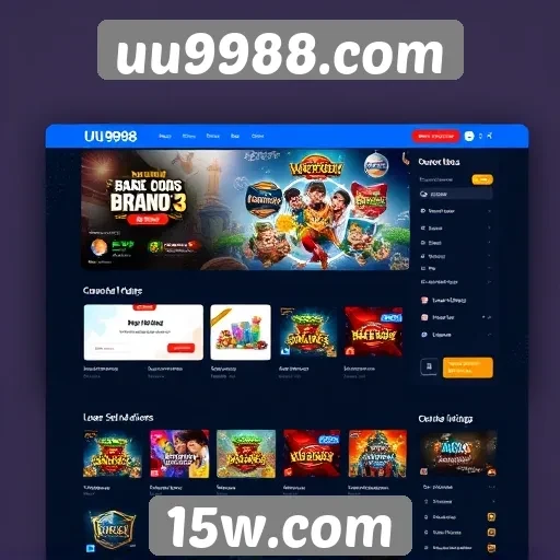 Análise da interface do usuário do site uu9988.com